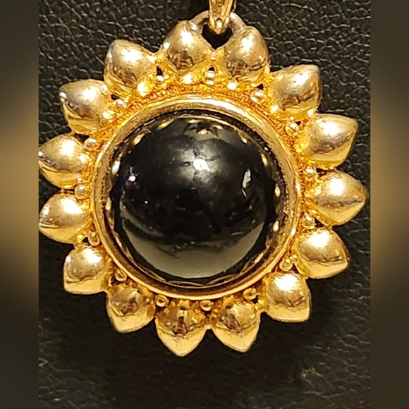 Vintage Nolan Miller Interchangeable Sunflower Pendant Gold Tone Chain Necklace - Picture 3 of 13